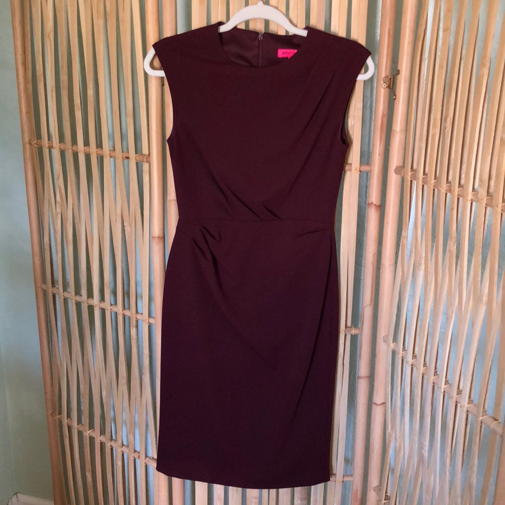Nwot Betsy Johnson Maroon Burgundy Sheath Dress 2